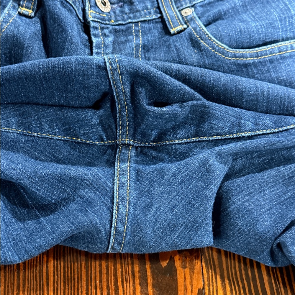 Ag Adriano Goldschmied Men’s Blue “slouchy 
Slim” Straight Jeans 34x32 - Picture 11 of 12